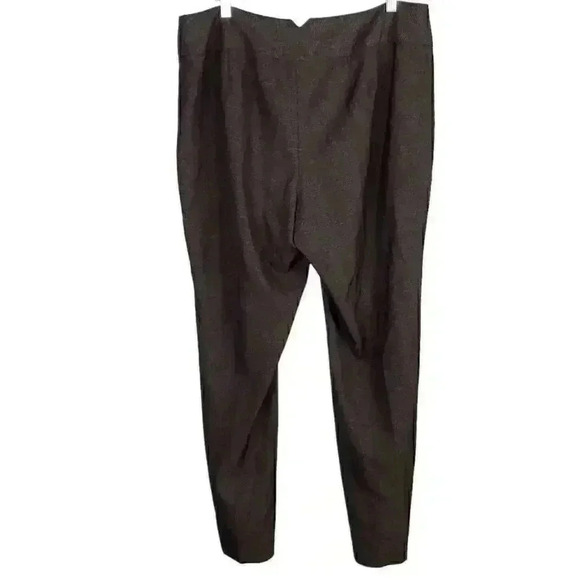 Lane Bryant Women 18W Plaid Dress Trouser Pants Brown Polyester Blend Career - Picture 5 of 7